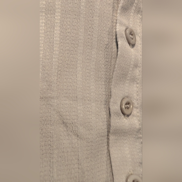 COOFANDY NWT Men's Gray Short Sleeve Striped Buttoned Casual Shirt Size Large - Picture 13 of 15
